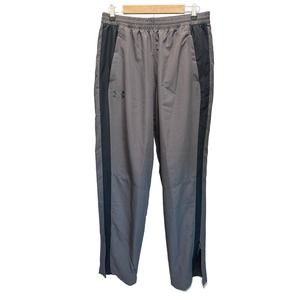 Under Armour Men's Heatgear Loose Fit Track‎ Pants Size Large Grey Black